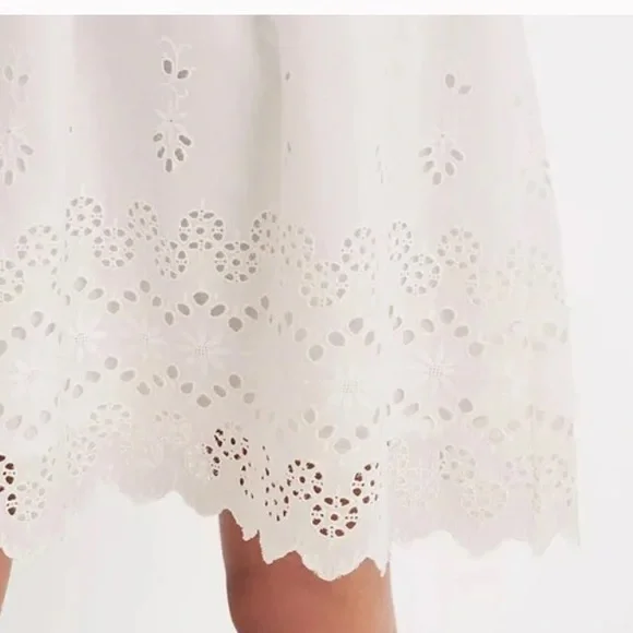 MADEWELL White Eyelet Lattice Dress Size 2 - Picture 3 of 9